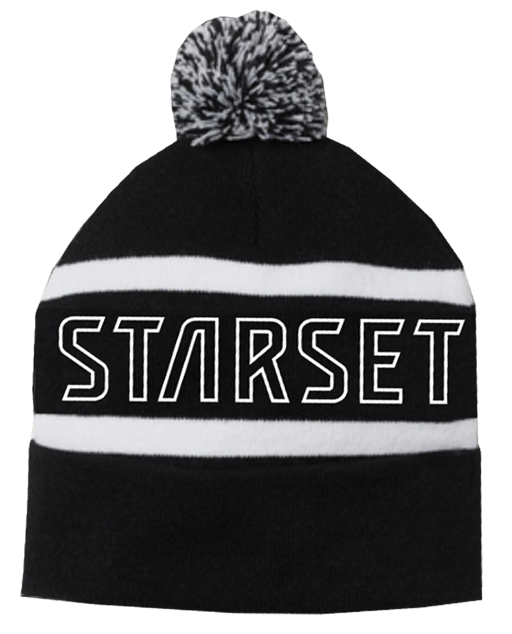 STARSET STRIPED POM BEANIE