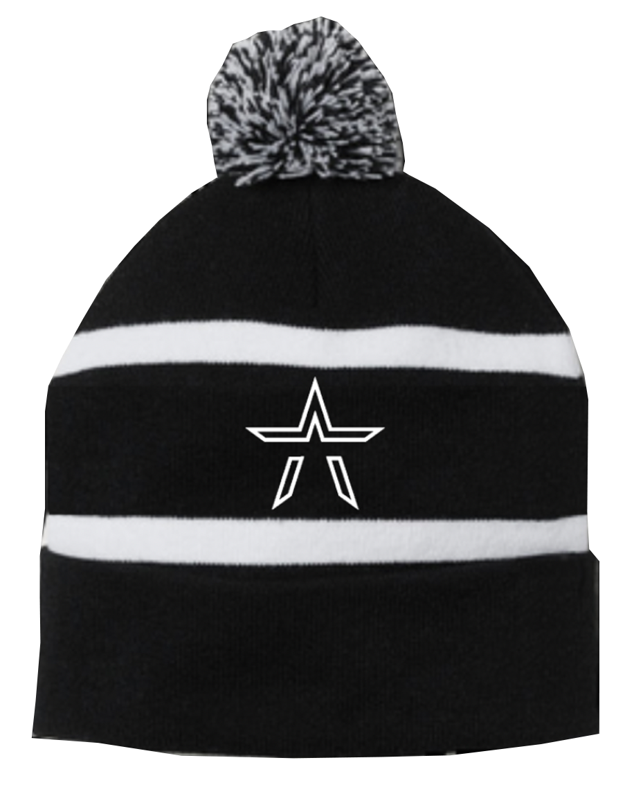 STARSET STRIPED POM BEANIE