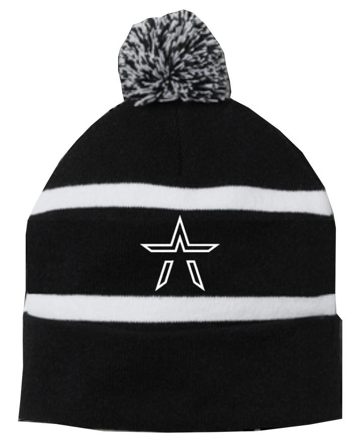 STARSET STRIPED POM BEANIE