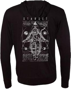 DA VINCI TRIANGLE ZIP HOODIE - STARSET Merchandise