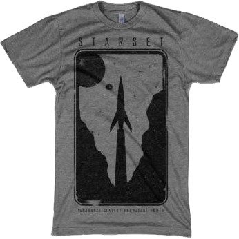 ROCKET GREY T - STARSET Merchandise