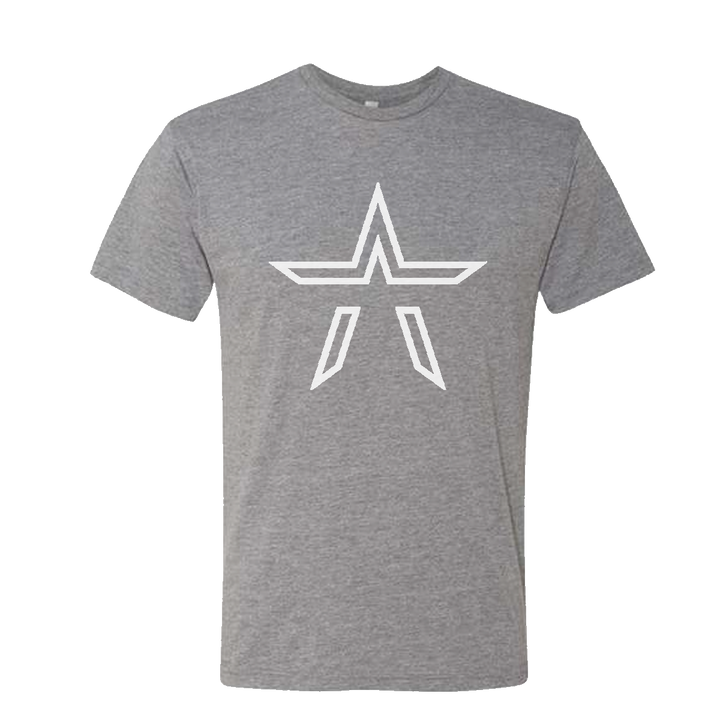 GREY STAR WHITE T